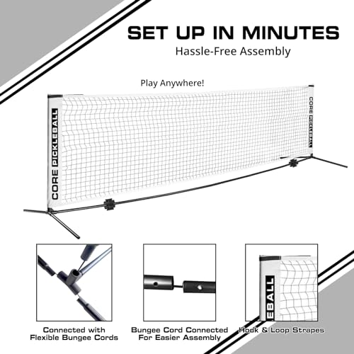 Ultimate Portable Pickleball Net System| Tournament-Grade| Adjustable | Indoor & Outdoor Pickleball Net| Premium & Durable Equipment (10ft Net)