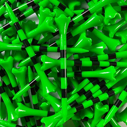 3-1/4" Pride Performance Golf Tee Striped, 100 Count - color: Citrus Green
