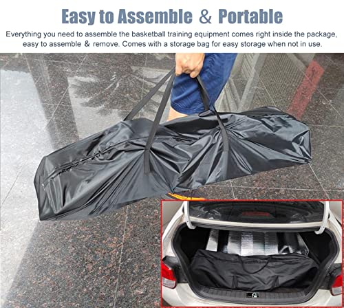 Basketball Hoop Returner Shot Return Apparatus - Attachment/Shooting Trainer with Bag Hanging Rebounder Acce