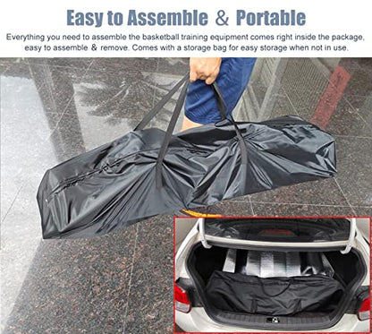 Basketball Hoop Returner Shot Return Apparatus - Attachment/Shooting Trainer with Bag Hanging Rebounder Acce