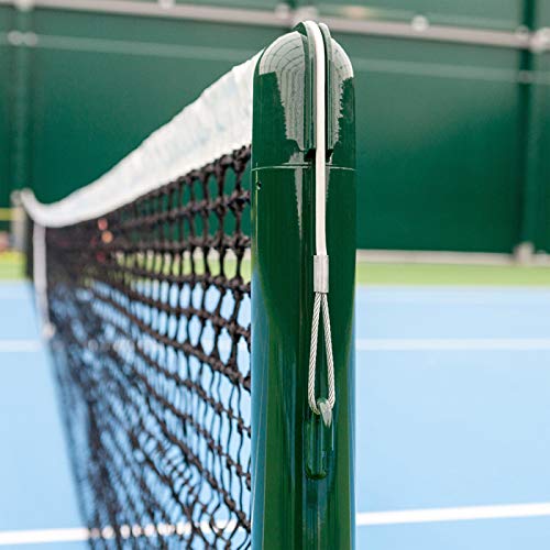 Vermont Tennis Net Headline Wire Cable [33ft or 42ft] | PVC Coated Steel Wire – All Tennis Posts - color: Loop & Pin, size: 33ft (Singles)