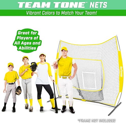 GoSports Replacement 7 x 7 ft Baseball Net - NET ONLY - Frame NOT Included - Choose Your Color - color: Yellow