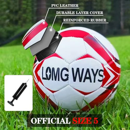 LOMGWAYS Soccer Goal – Foldable Frame Net for Kids + Youth – Indoor + Outdoor Soccer Goal with Carry Bag – Easy Set up – Multiple Sizes for Practice & Games - size: 6.6x3.3FT(Size 5 Ball)