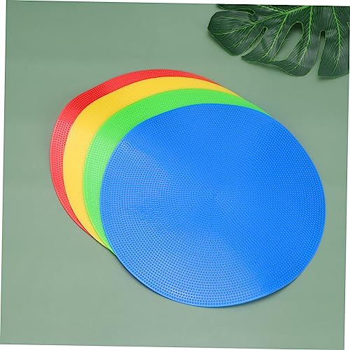 balacoo 4pcs Reusable Football Training Markers Round Markers Red Yellow for Soccer Drills Agility Training and Sports Activities