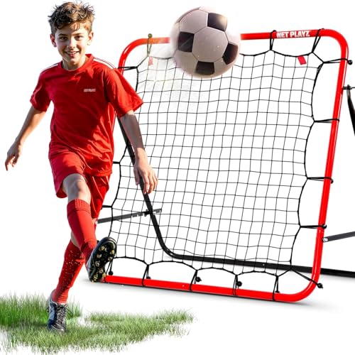 Soccer Rebounder Rebound Net, Kick-Back 3X3FT | Football Training Gifts, Aids & Equipment for All Ages, Portable, 6 Adjustable Angles