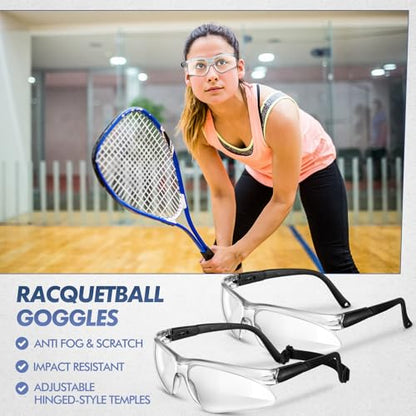 3 Pieces Racquetball Goggles Sports Basketball Goggles Anti Fog Field Hockey View Protective Sports Eye Protectors Scratch Resistant Protective Eyewear