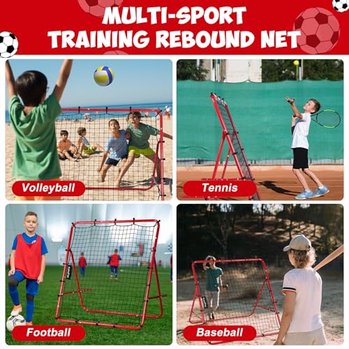 Kids Soccer Goals for Backyard - Pop Up Training Soccer Goals- Easy Set up Rebounder Gifts & Equipment for Kids and Youth， Switch Angle Soccer Training for Control, Passing Practice
