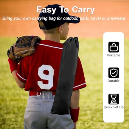 Batting Tee,Baseball Tee,Softball Tee, for Kids,Teens,Adults Baseball Hitting Practicing. Include 2 Pcs Replaceable Rubber Ball Seat and Carrying Bag.Adjustable Height - color: red