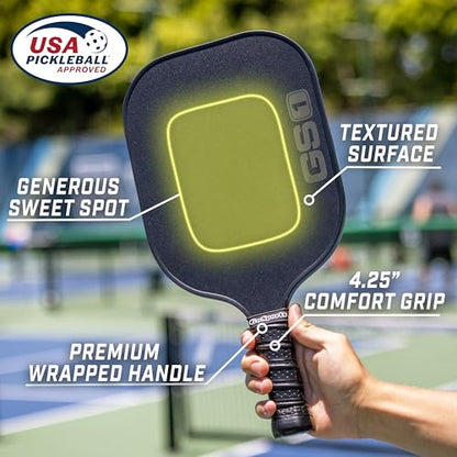 GoSports GS1 Pickleball Paddles - Single, 2 Pack, or 4 Pack - USAPA Approved Fiberglass Pickleball Paddles - color: 2 Pack