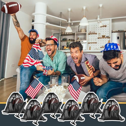 WinnerWhy 6 Pcs Inflatable Footballs Composite Leather Footballs with Pump Official Size Balls for Youth, Junior, Adult, College, High School, American Foot Ball Training Sport Gifts - size: Size 6