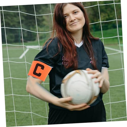 Soccer Captain Armband Adjustable Elastic Football Leadership Band for Youth and Adults, Durable Non-Slip Sports Captain Gear for Team Training and Matches, Black
