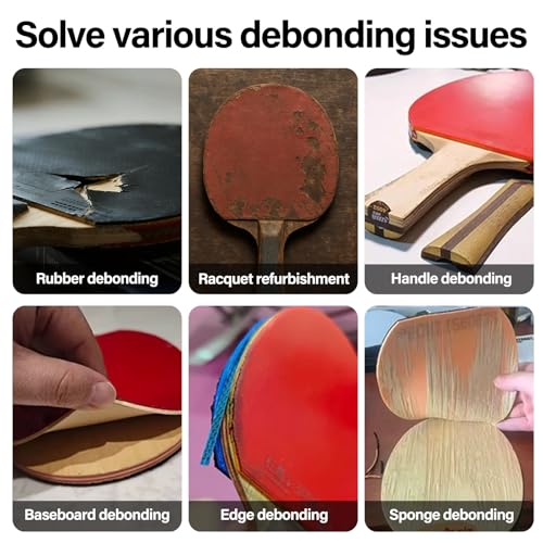 Table Tennis Glue, Perfect for Assembling Table Tennis Ping Pong Paddle, Comes with 8 Sponges to Easily Replace Table Tennis Rubber - size: 100ml