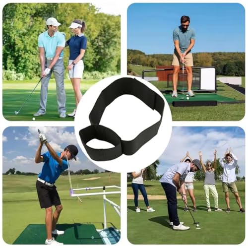 TRS Slider Golf Training Aid - Adjustable Golf Swing Correcting Arm Band for Connection & Stability - Premium Nylon Elastic Swing Trainer for Beginners, Men & Women