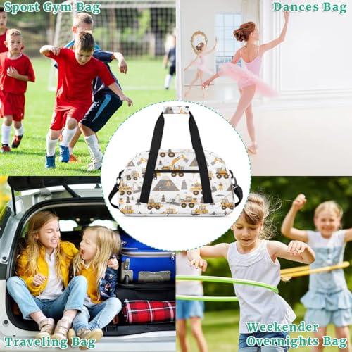 Cartoon Truck Kids Duffel Bag for Boys, Sports Gym Bag Overnight Travel Weekender Bag Lightweight Carry On Sleepovers Bag for School Practice Gymnastics - color: Cartoon Truck