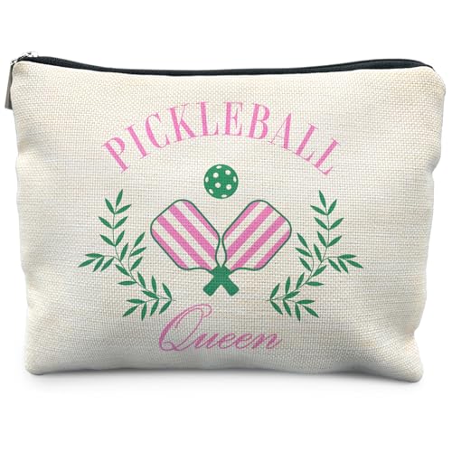 Pickleball Queen Makeup Bag, Pickleball Gifts for Women, Gifts for Pickleball Lovers, Pickleball Stuff, Pickleball Accessories for Women, Pickleball Cosmetic Bag Toiletry Bag - color: Pickleball Queen