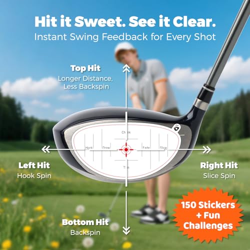 No-Residue Golf Impact Tape – 2026 Innovative High-Resolution Strike Stickers – Instant Swing Feedback, Fun & Effective Practice, Training Gift for Beginners & Pros - style: 150PC-Right-Handed Stickers