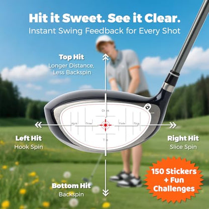 No-Residue Golf Impact Tape – 2026 Innovative High-Resolution Strike Stickers – Instant Swing Feedback, Fun & Effective Practice, Training Gift for Beginners & Pros - style: 150PC-Right-Handed Stickers
