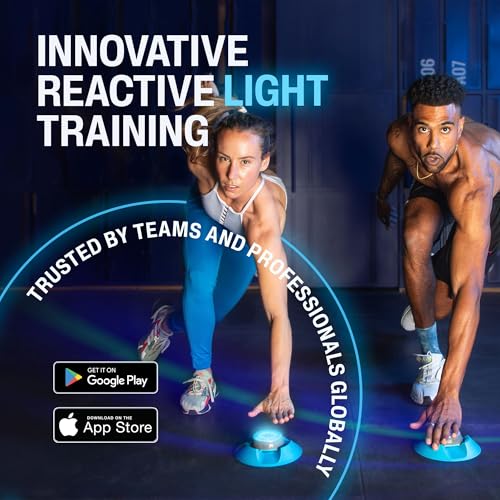 BlazePod Reaction Training Kit Smart Pods for Speed, Agility & Cognitive Drills - Trainer Bundle- App Access Included (6 Pods + 6 X Pod Bases)