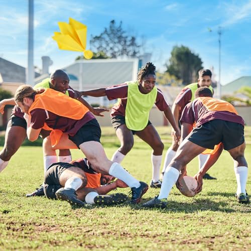 6 PCS Yellow Penalty Flag Football Flags, Penalty Flag, Referee Flag, Flags Football Sports Fan Set, Football Games Party Accessory Referee Game Party - color: 6 PCS Yellow
