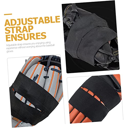 Outanaya 2Pcs Baseball Glove Wrap Band Elastic Reusable Glove Fixing Strap for Maintaining Shape and Pocket Formation Durable Baseball Accessories