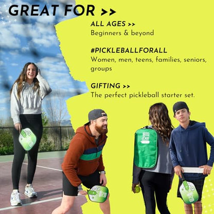 Big Dill Pickleball Paddle Set 2-Pack Pickleball Paddles with Outdoor Pickleball Balls, Paddle Covers & Carry Bag | Pickleball Paddles Set of 2 USAPA Approved - style: Carbon Fiber