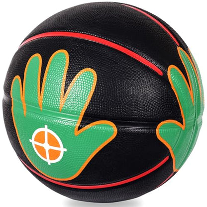KUYOTQ Size 5/6 Basketball 27.5"/28.5" for Kids Youth Womens with Visual Hand Print Guide, for Shooting Practice, Correct Shooting Form and Improve Accuracy, Essential Basketball Training - size: Size 6 Youth - 28.5" Ages 11-14, Women 12+