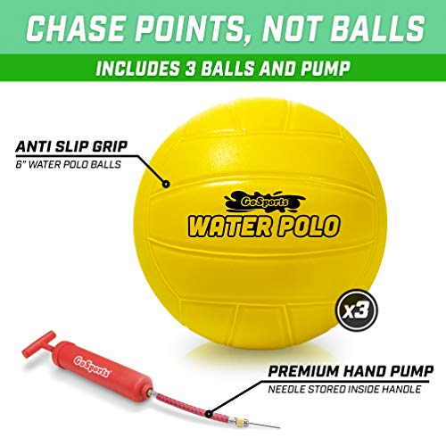 GoSports Floating Water Polo Game Set - Must-Have Summer Pool Game Includes Goal and 3 Balls