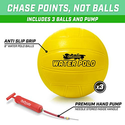 GoSports Floating Water Polo Game Set - Must-Have Summer Pool Game Includes Goal and 3 Balls