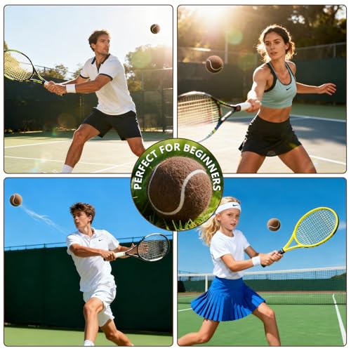 PoyPet 16-Pack Tennis Balls Bulk for Practice,Training and Beginners | Ideal for Dog Fetch,Chew and Play - color: Brown
