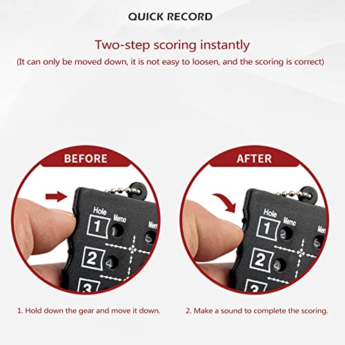 Handheld Golf Shot Count Putt Score Counter 18 Holes Scoring Keeper with for Key Chain Golf Training Golf Counter Golf Shot Counter Golf Score Counter 18 Holes 18 Hole Golf
