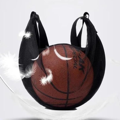 Basketball Shoulder Tote, Durable Large Sports Equipment Bag - Ventilated Mesh Design with Multiple Pockets