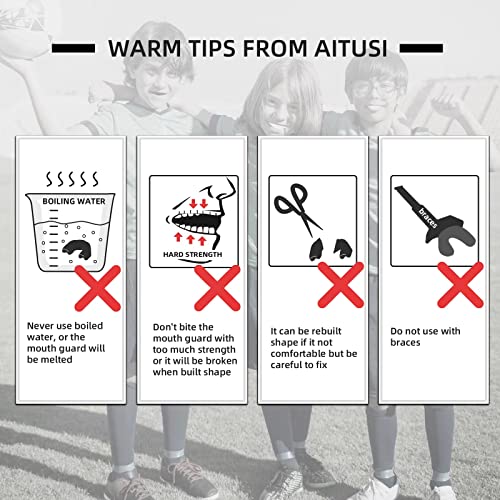 Kids Youth Mouth Guard for Sports, Boys Girls Mouthguard for Football Boxing MMA Lacrosse Basketball Taekwondo Karate Wrestling (5 Pack)