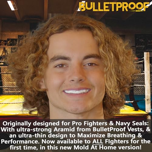 Bulletproof MMA Boxing Mouth Guard is 3X Stronger! Fighting Mouthguard Martial Arts Mouthpiece Karate Muay Thai Taekwondo Sparing Wrestling BJJ Jiu Jitsu Mouth Piece Men Women Adult Youth - color: Clean White, size: FIGHTING