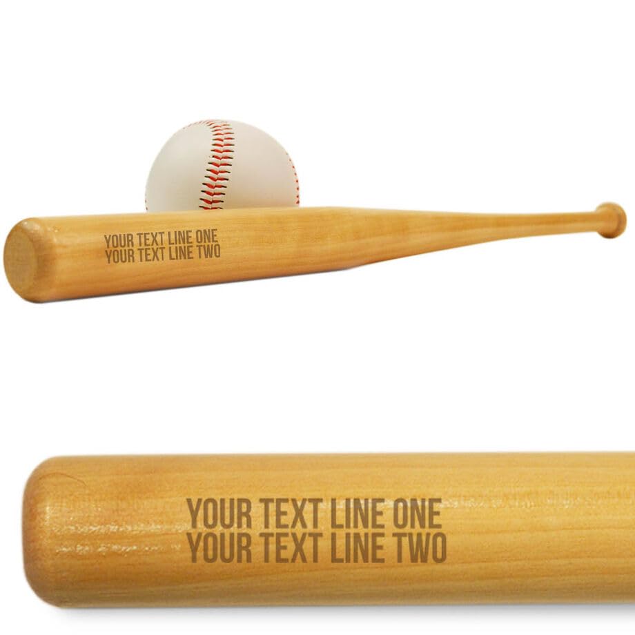 ChalkTalkSPORTS Personalized Mini Baseball Bat - Custom Engraved Mini Bat, Unique Gift for Baseball Players, Coaches & Fans - Multiple Designs