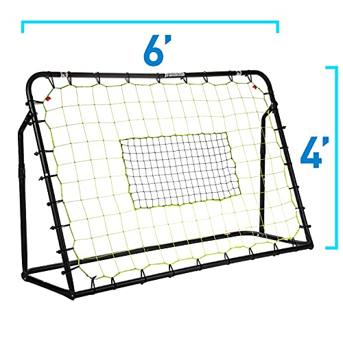 Franklin Sports Soccer Rebounder - Tournament Steel Rebounding Net - Perfect for Backyard Practice and Training - 12' x 6' & 6' x 4' - style: 6' x 4' - Black