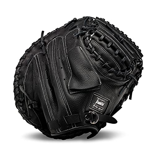 Franklin Sports CTZ5000 Baseball Gloves - Adult + Youth Fielding Gloves + Catcher's Mitts - Multiple Styles + Colors - color: Black Chrome, size: 33.5" - Catcher's Mitt