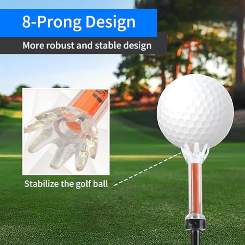 Magnetic Plastic Golf Tees, Professional Long Golf Tees 3 1/2, Premium 8 Prongs Design Enhanced Durability & Stability, Precision Height Markers for Perfect Trajectory, Golf Accessories for Men - style: 90mm 5packs