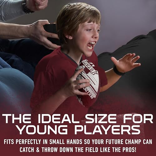 Franklin Sports NCAA Football - Youth Mini Football - 8.5" SPACELACE Easy Grip Texture - Perfect for Kids
