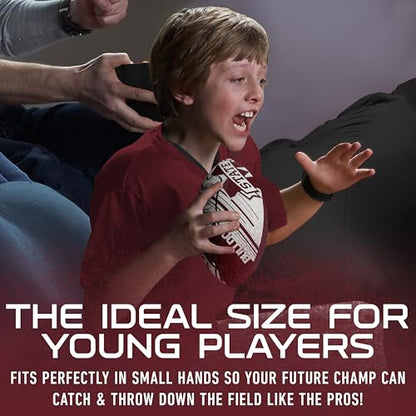 Franklin Sports NCAA Football - Youth Mini Football - 8.5" SPACELACE Easy Grip Texture - Perfect for Kids