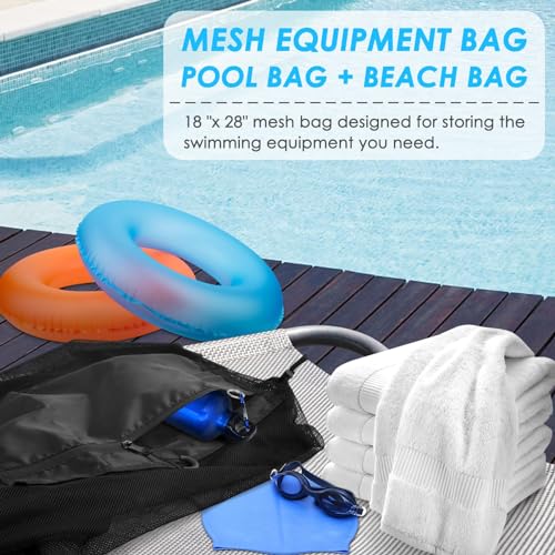 BROTOU Sports Mesh Bag Sports Equipment Bags Heavy Duty Drawstring Backpack Sport Balls Bag for Beach, Travel, Gym, Swimming Gear with Shoulder Strap