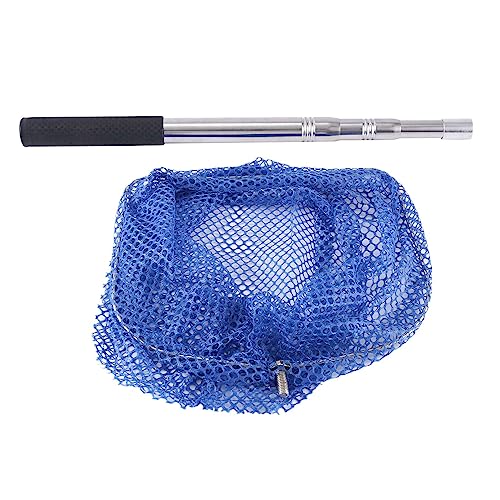 Portable Telescopic Scoop Net Table Tennis Ball Picker Net Table Tennis Ball Picker Container Training Tool for Ball, Blue