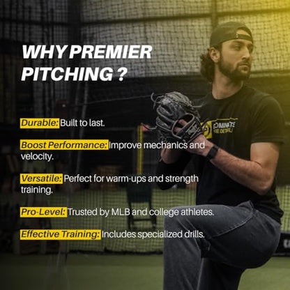 Premier Pitching Weighted Leather Baseballs | Weighted Training Balls to Improve Power & Pitching Training | Increase Pitch Velocity for All Skill Levels - size: 6 oz