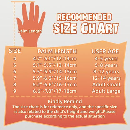 WVVOU Goalkeeper Gloves for Kids Youth, Soccer Goalie Gloves with Double Protection, Anti-Slip Soccer Gloves, Super Grip