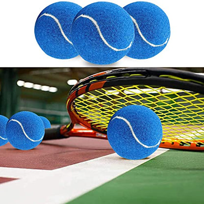 URBEST Tennis Ball 12 Packs Training Tennis Balls Practice Balls for Novice Player, Pet Dog Playing Balls with Mesh Carry Bag - color: Navy Blue
