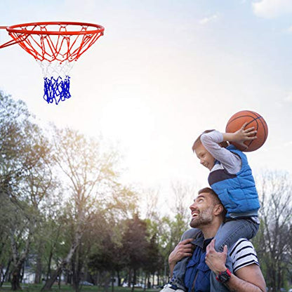 GYMAX Basketball Rim, 18'' Heavy Duty Wall Mounted Basketball Rim Indoor Outdoor Hanging Basketball Goal for Kids Adult