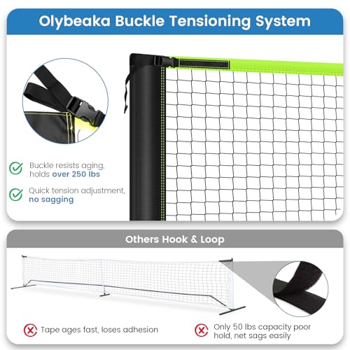 22ft / 11ft Heavy Duty Pickleball Replacement Net Only, Weather-Resistant & Tear-Proof Pickleball Net for Indoor & Outdoor, Fits Most Free-Standing Pickleball Frames