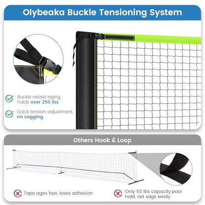 22ft / 11ft Heavy Duty Pickleball Replacement Net Only, Weather-Resistant & Tear-Proof Pickleball Net for Indoor & Outdoor, Fits Most Free-Standing Pickleball Frames