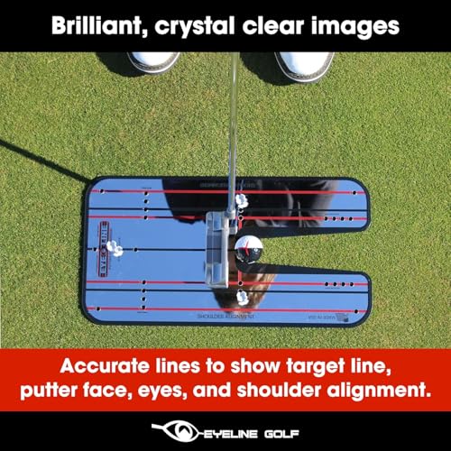 Genuine EyeLine Golf Alignment Putting Mirror - Top Training Aid on The PGA Tour - See Rapid Improvement - Helps Beginner, Junior, and Scratch Golfers - color: Classic Putting Alignment Mirror - LARGE