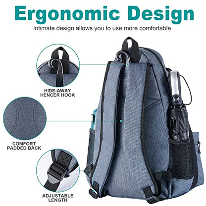 Himal Outdoors Tennis Backpack Tennis Bag - Large Storage Holds 2-3 Rackets and Necessities,Suitble for Women,Men and Teenagers