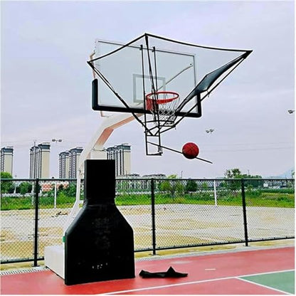 Wall Mounted Basketball Hoop Rebounder Return Attachment Automatic Metal Rotating Shooting Machine Ball for Traditional Pole